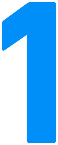 A large number one indicating the first benefit of TOP TIER™ gas.