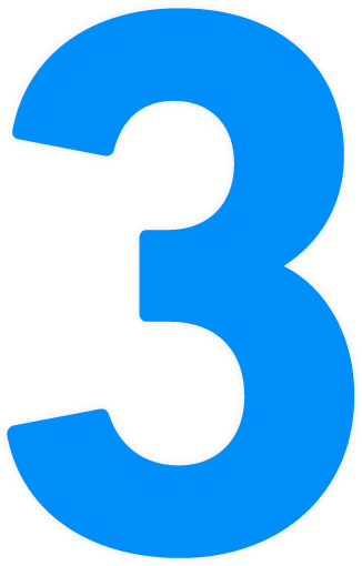 A large number three indicating the third benefit of TOP TIER™ gas.